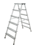 Стремянка USPEX LFD132AL, A-тип, двусторонняя, 5 ступеней 